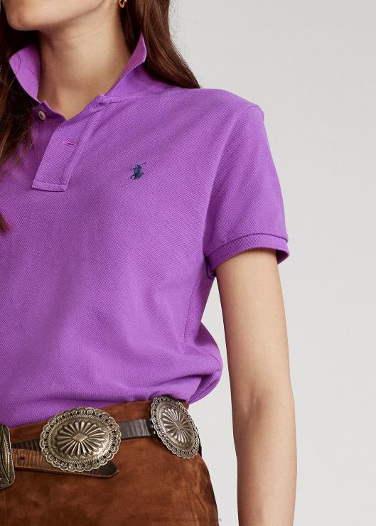 polo de malla de corte clásico mujer paloma morada Ralph Lauren 2XR2V9237
