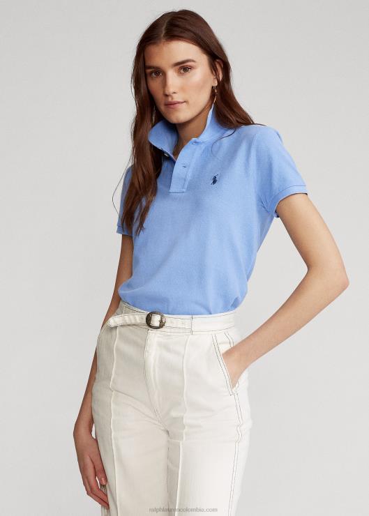 polo de malla de corte clásico mujer puerto isla azul Ralph Lauren 2XR2V9231