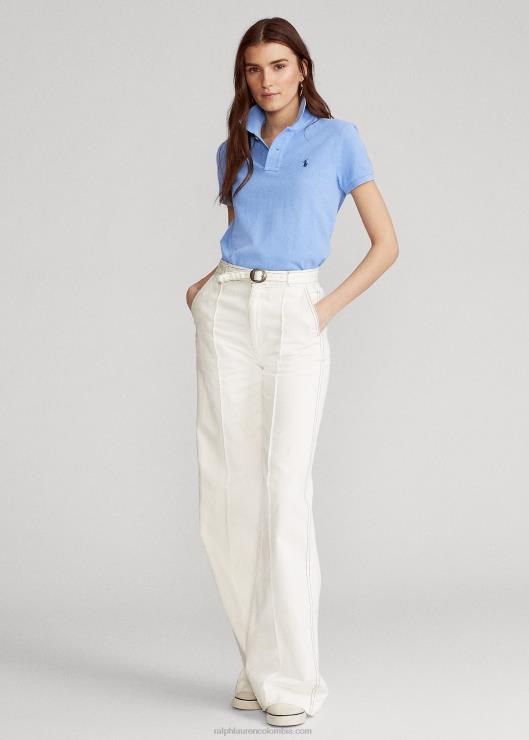 polo de malla de corte clásico mujer puerto isla azul Ralph Lauren 2XR2V9231