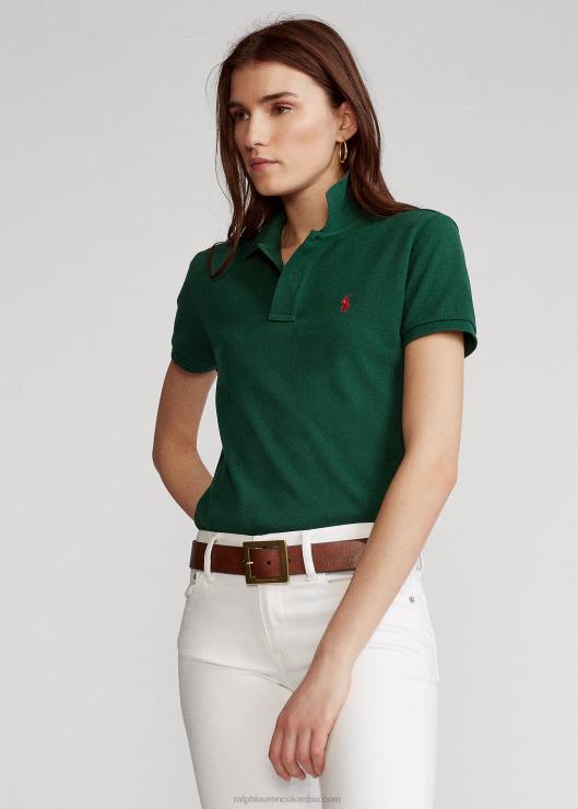 polo de malla de corte clásico mujer universidad verde Ralph Lauren 2XR2V9227