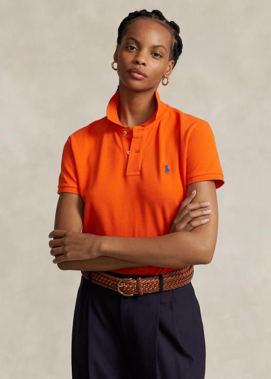 polo de malla de corte clásico mujer vela naranja Ralph Lauren 2XR2V9212