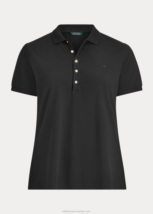 polo de piqué elástico mujer negro Ralph Lauren 2XR2V4626