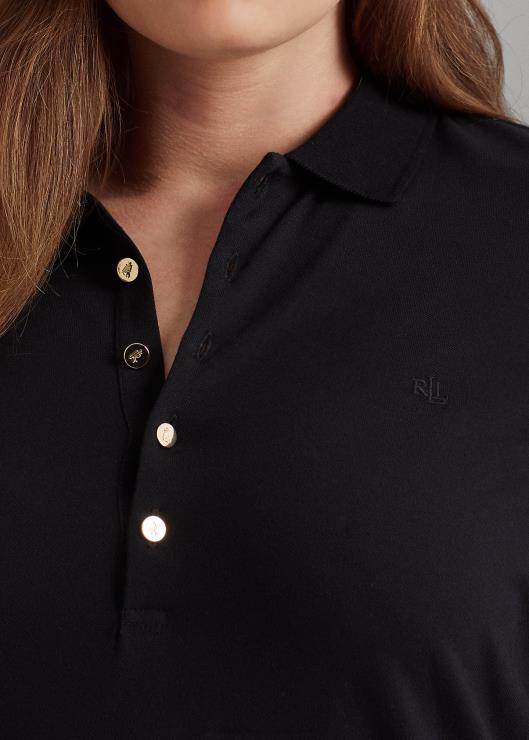 polo de piqué elástico mujer negro Ralph Lauren 2XR2V4626