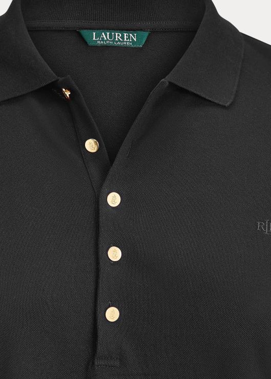 polo de piqué elástico mujer negro Ralph Lauren 2XR2V4626