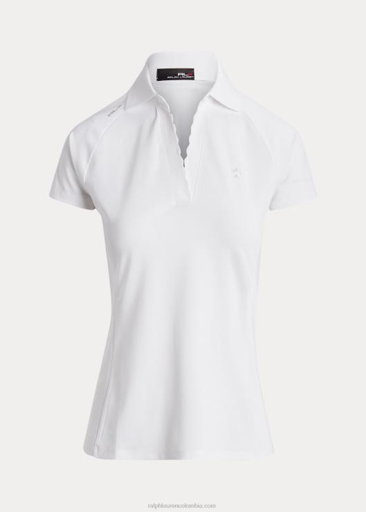polo de piqué entallado mujer Ceramica Blanca Ralph Lauren 2XR2V9392
