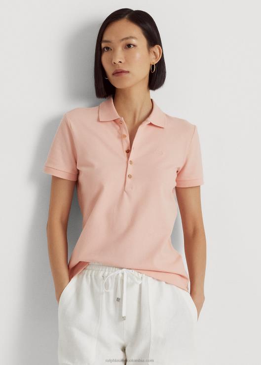 polo de piqué mujer Rosa palido Ralph Lauren 2XR2V4014
