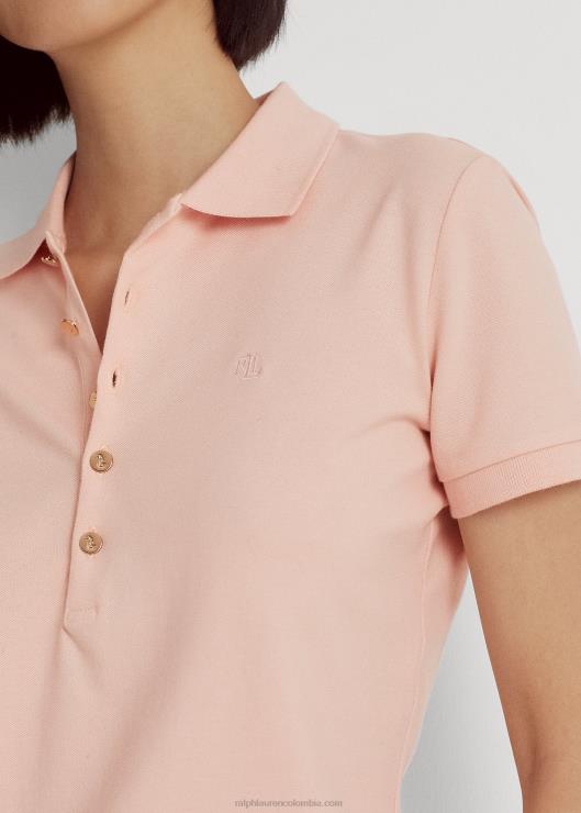 polo de piqué mujer Rosa palido Ralph Lauren 2XR2V4014