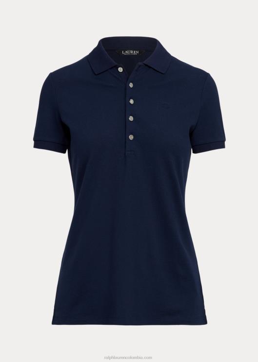 polo de piqué mujer azul marino refinado Ralph Lauren 2XR2V4474