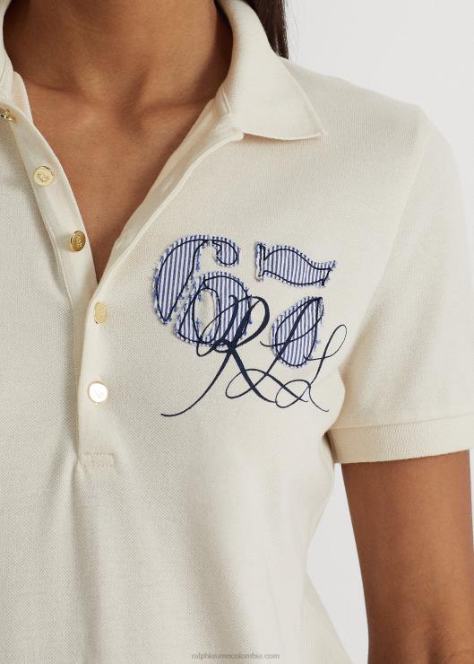 polo de piqué mujer crema de mascarpone Ralph Lauren 2XR2V4430