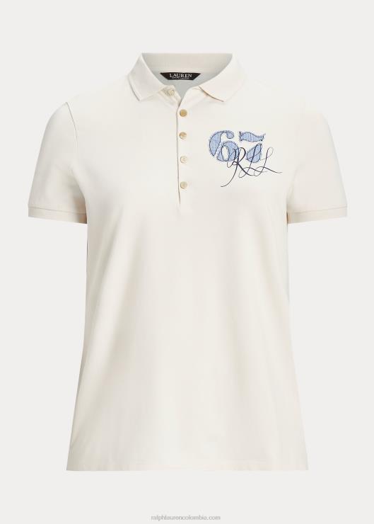 polo de piqué mujer crema de mascarpone Ralph Lauren 2XR2V4645