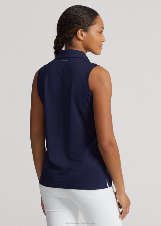 polo de piqué sin mangas mujer azul marino refinado Ralph Lauren 2XR2V3692