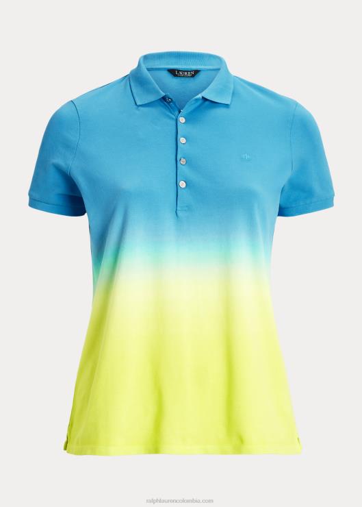 polo de piqué teñido por inmersión mujer azul/verde/lima Ralph Lauren 2XR2V4531