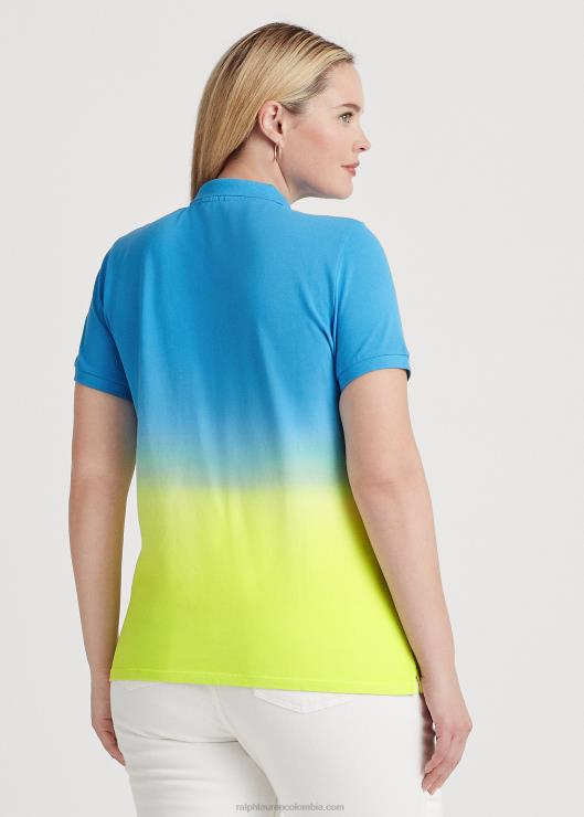 polo de piqué teñido por inmersión mujer azul/verde/lima Ralph Lauren 2XR2V4531