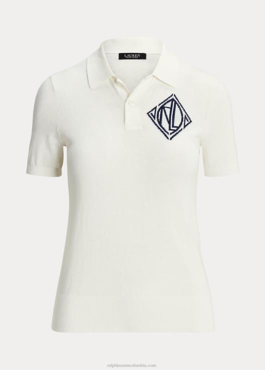 polo de punto mujer blanco Ralph Lauren 2XR2V4884