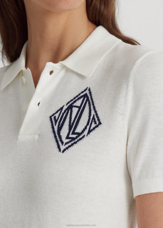 polo de punto mujer blanco Ralph Lauren 2XR2V4884