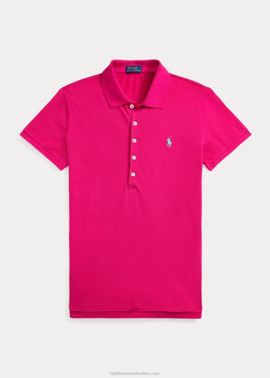 polo slim fit elástico mujer Cielo rosa Ralph Lauren 2XR2V3242