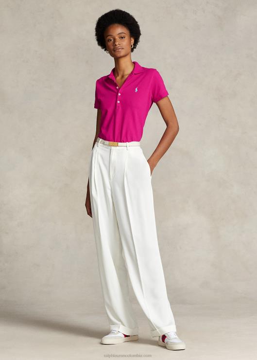 polo slim fit elástico mujer Cielo rosa Ralph Lauren 2XR2V3242