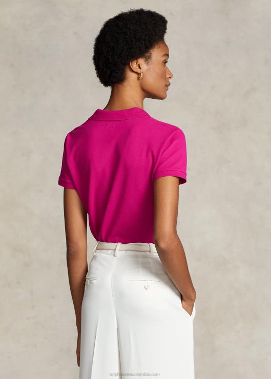 polo slim fit elástico mujer Cielo rosa Ralph Lauren 2XR2V3242