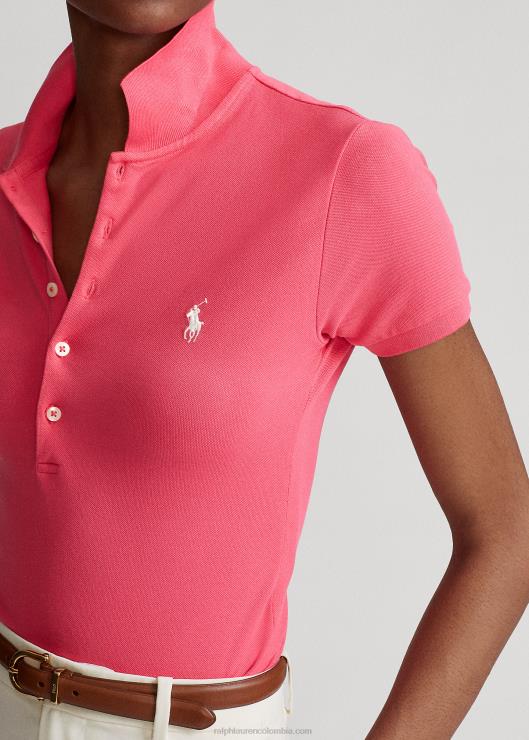 polo slim fit elástico mujer Rosa caliente Ralph Lauren 2XR2V3243