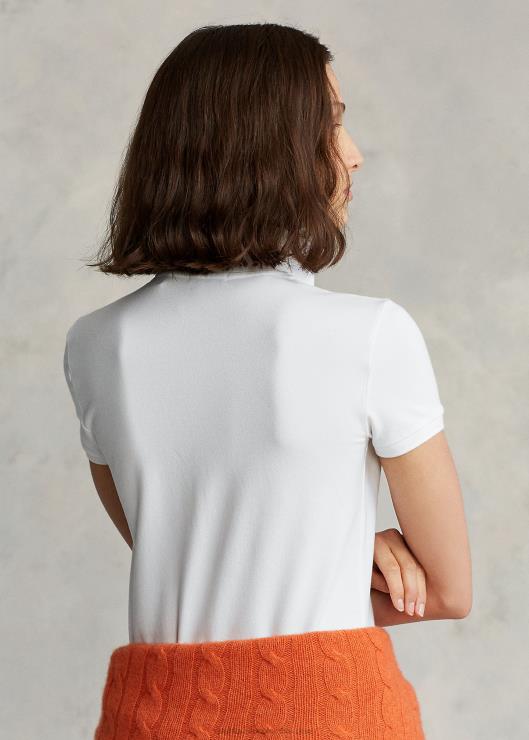 polo slim fit elástico mujer blanco Ralph Lauren 2XR2V3271