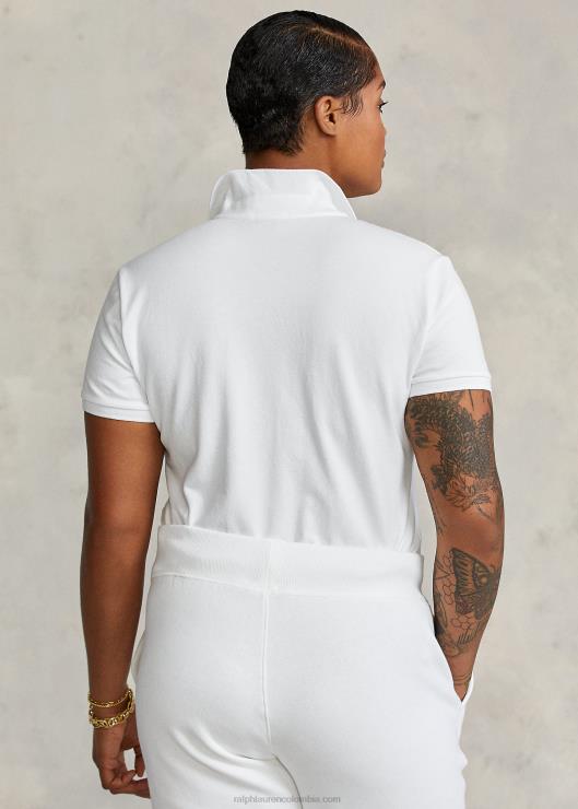 polo slim fit elástico mujer blanco Ralph Lauren 2XR2V3271