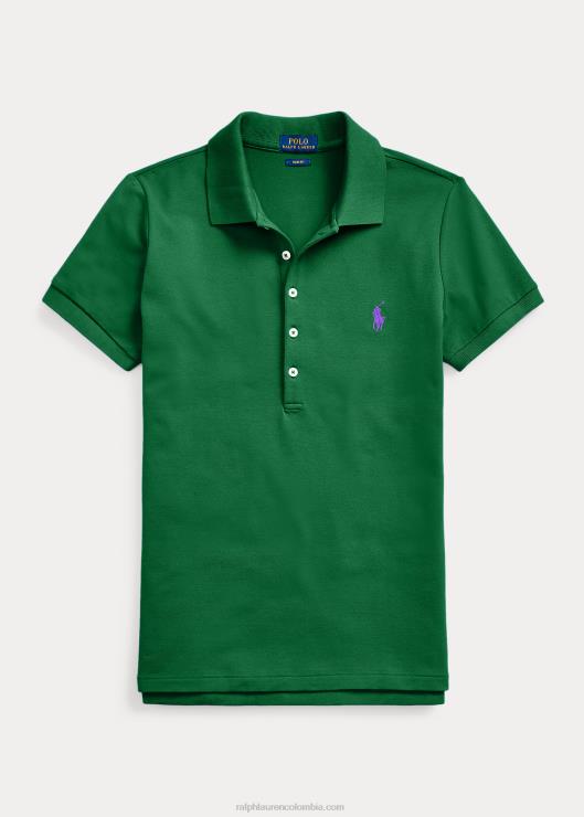 polo slim fit elástico mujer bosque nuevo Ralph Lauren 2XR2V3257