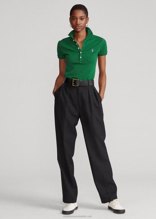 polo slim fit elástico mujer bosque nuevo Ralph Lauren 2XR2V3257
