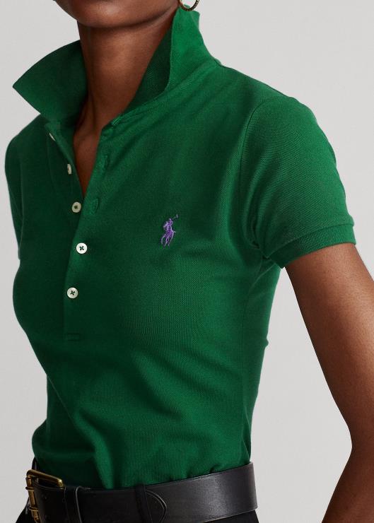 polo slim fit elástico mujer bosque nuevo Ralph Lauren 2XR2V3257