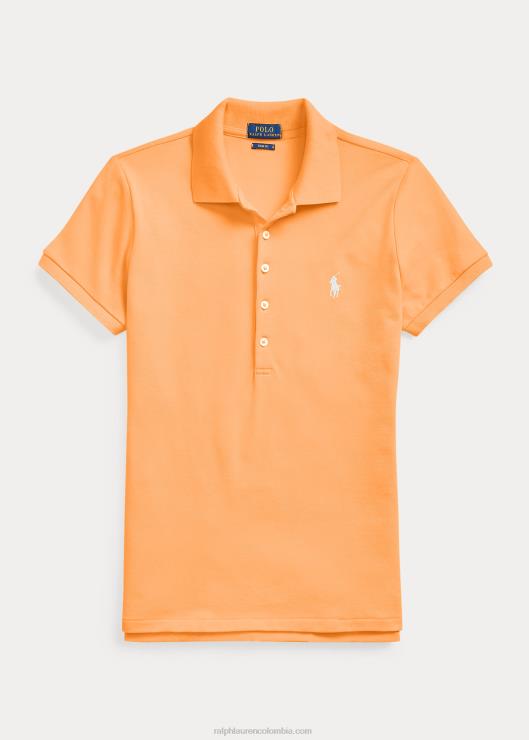 polo slim fit elástico mujer clave oeste naranja Ralph Lauren 2XR2V3251