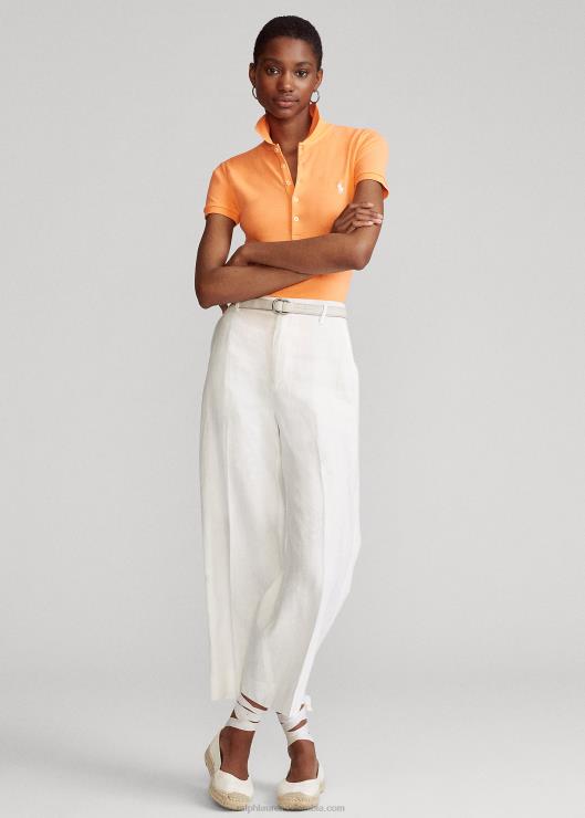 polo slim fit elástico mujer clave oeste naranja Ralph Lauren 2XR2V3251