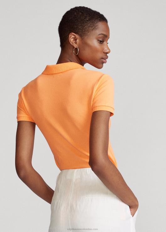 polo slim fit elástico mujer clave oeste naranja Ralph Lauren 2XR2V3251