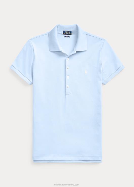 polo slim fit elástico mujer oficina azul Ralph Lauren 2XR2V3260