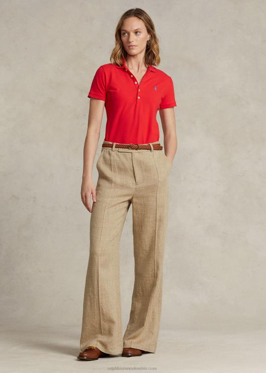 polo slim fit elástico mujer pétalo de rosa Ralph Lauren 2XR2V3247