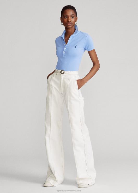 polo slim fit elástico mujer puerto isla azul Ralph Lauren 2XR2V3264