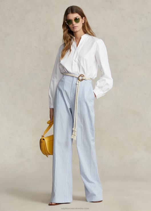 camisa boxy fit de algodón con manga de blusón mujer blanco Ralph Lauren 2XR2V2979