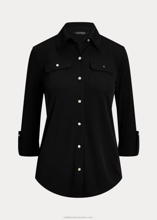 camisa con mangas enrollables mujer negro Ralph Lauren 2XR2V9154