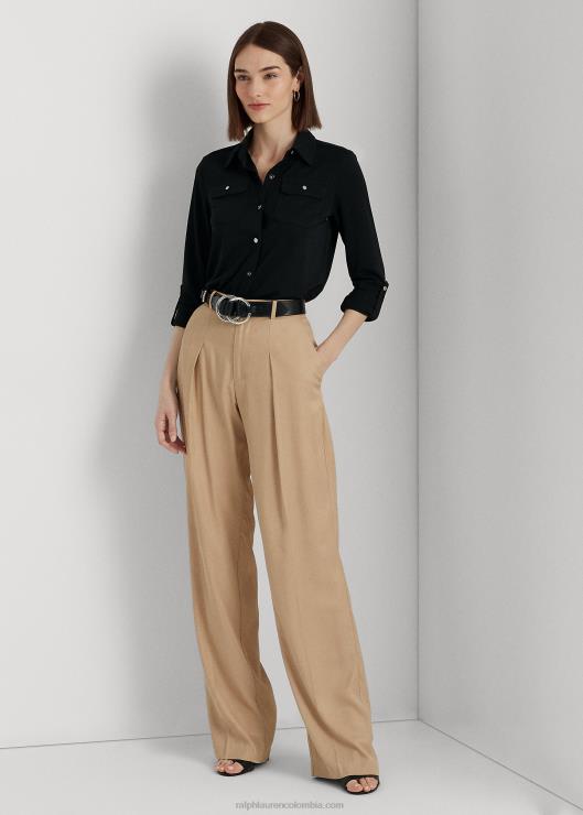 camisa con mangas enrollables mujer negro Ralph Lauren 2XR2V9154