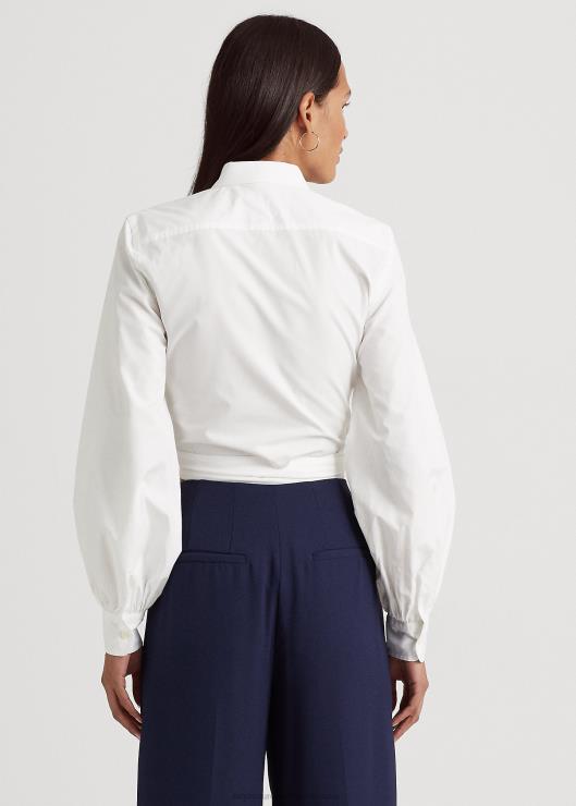 camisa corta con lazo en el frente mujer blanco Ralph Lauren 2XR2V3994