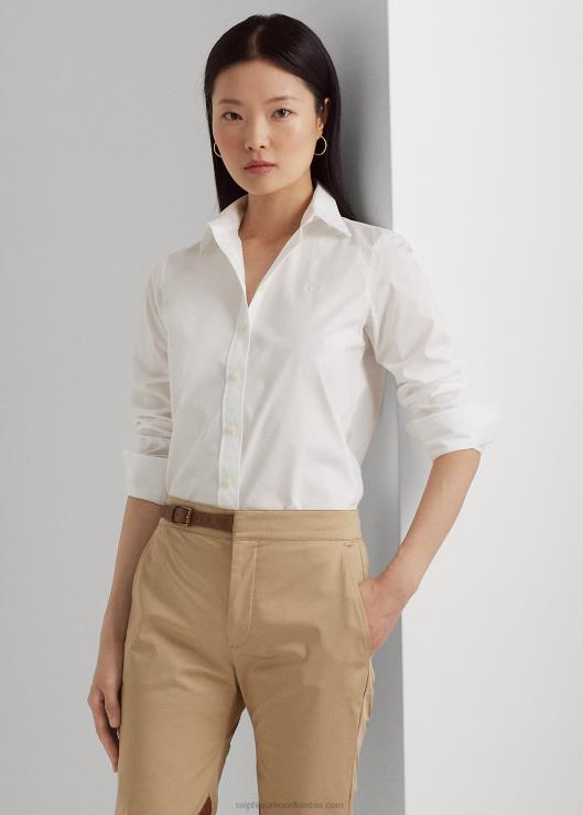 camisa de algodón de fácil cuidado mujer blanco Ralph Lauren 2XR2V4482