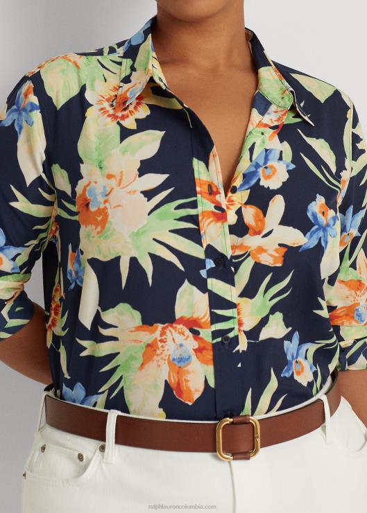 camisa de crepé floral mujerRalph Lauren 2XR2V4795