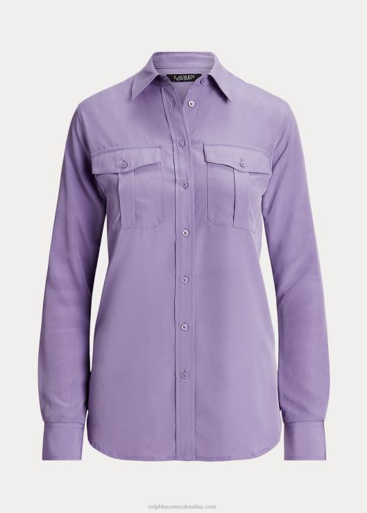 camisa de crepé mujer glicina Ralph Lauren 2XR2V9536
