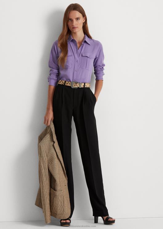 camisa de crepé mujer glicina Ralph Lauren 2XR2V9536