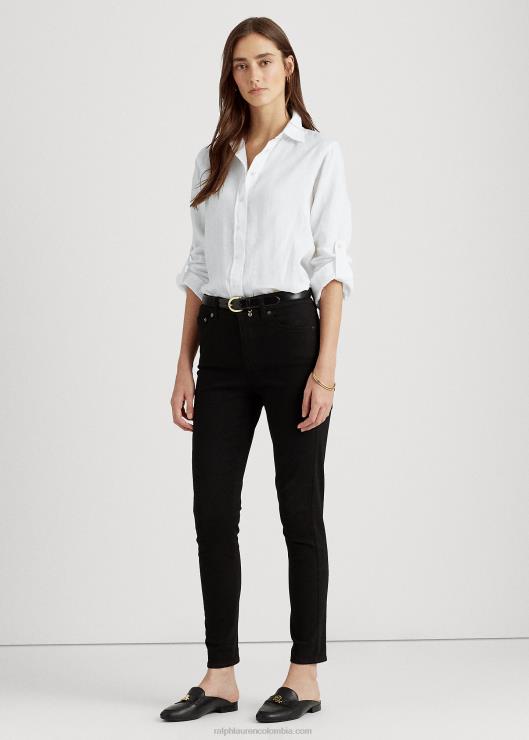 camisa de lino mujer blanco Ralph Lauren 2XR2V4173