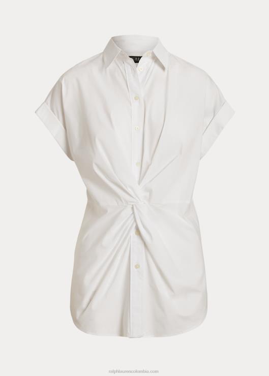camisa de manga corta con parte delantera retorcida mujer blanco Ralph Lauren 2XR2V4066