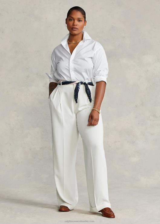 camisa de paño de algodón mujer blanco Ralph Lauren 2XR2V3341