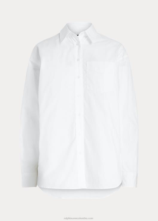 camisa de paño de algodón mujer blanco Ralph Lauren 2XR2V3815