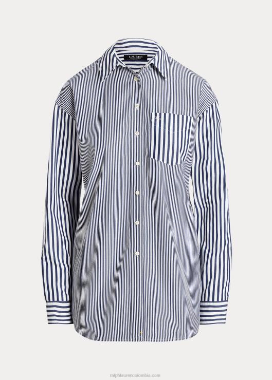 camisa de paño fino a rayas mujerRalph Lauren 2XR2V9569