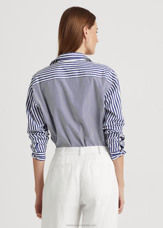 camisa de paño fino a rayas mujerRalph Lauren 2XR2V9569