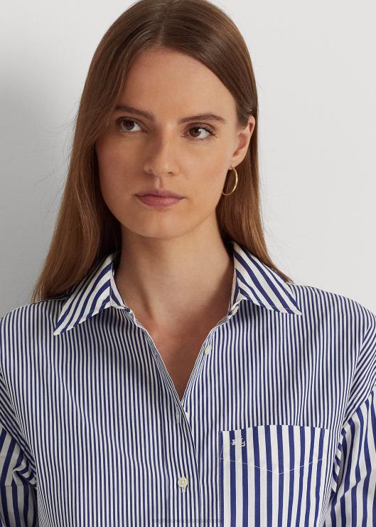 camisa de paño fino a rayas mujerRalph Lauren 2XR2V9569