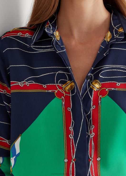 camisa de sarga estampada mujerRalph Lauren 2XR2V4903